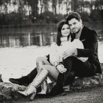 Portrait couple noir et blanc