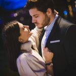Portrait couple de nuit à Lyon